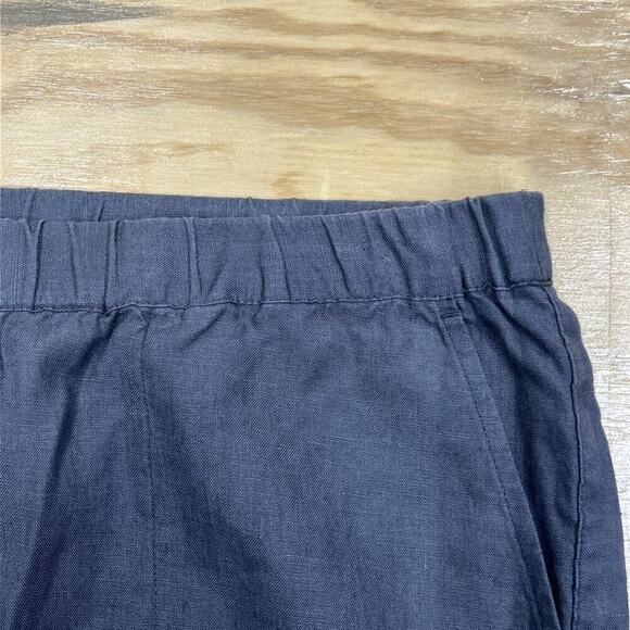 Pure J.Jill 100% Linen Pull On Pants Size Large Ankle Gray Lagenlook Beachy - Picture 8 of 15